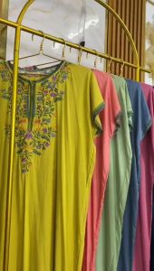 Daster Bordir Daisy Katun Rayon Premium Polos Busui Bumil Frendly Tassel