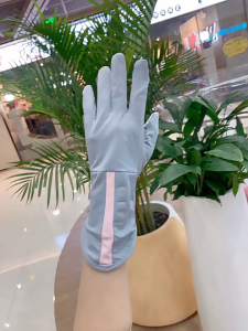 sarung tangan anti uv Sarung Tangan Motor Wanita - abu-abu muda / hitam untuk aktivitas di luar ruangan olahraga mengemudi