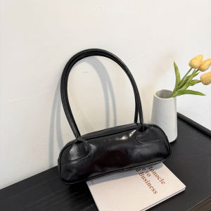 กระเป๋าสะพายไหล่แบบสั้นสไตล์ฝรั่งเศสสำหรับผู้หญิง กระเป๋าแฟชั่นระดับไฮเอนด์ กระเป๋าแบบมีซิป ทรงสี่เหลี่ยมแบน กระเป๋าแฟชั่น