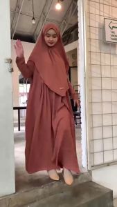 BEST SELLER Zira Abaya + Khimar Bahan Crinkle Airflow Premium / Gamis Wanita Terbaru 2023 / Abaya Turkey Terbaru 2023 Modern / Abaya Polos Kekinian