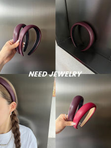 หมวกคล้องผม PU สไตล์เกาหลี หมวกคล้องผมแบบสูง หน้าตาดูเล็ก หมวกคล้องผมแบบลำลองสำหรับผู้หญิง