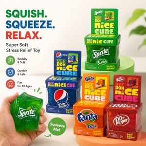 Schylling Needoh Nice Cube Sensory Fidget Cube Stress Relief Anxiety Sensory Tool for Focus ADHD Office Desk Calming Gadget Toy