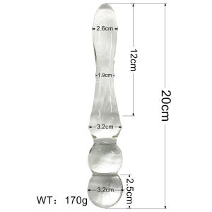 Durable High Borosilicate Glass Rod Irregular Shape round Head Massager Smooth Transparent Easy to Clean Resistant to Breaking