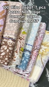 Paket Hemat 7 Hijab Segiempat Azara Motif Non Logo