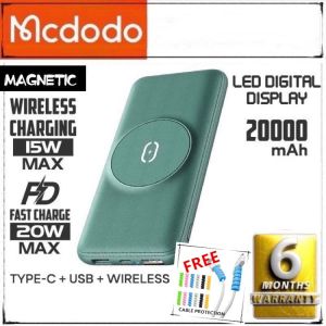 Mcdodo 20000mah/10000mah 15W Magnetic Wireless Power Bank Support Compatible for iPhone MC864