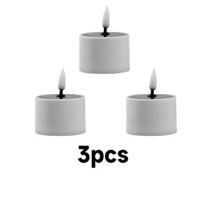 Solar Tea Lights Outdoor Garden LED Flameless Flickering Candle Light Landscape Courtyard Lamp Waterproof Dusk to Dawn Lighting