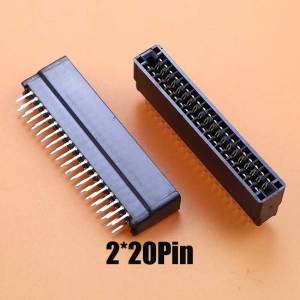 5pcs 2.54mm Pitch 2*2/3/4/5/6/7/8/9/10/12/14~30Pin Double Row Female Socket PCB Board Edge Card Slot Connector Terminal Adapter
