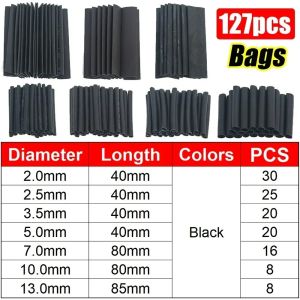 127/650 Heat-shrink Tubing Thermoresistant Tube Heat Shrink Wrapping Kit Electrical Connection Wire Cable Insulation Sleeving