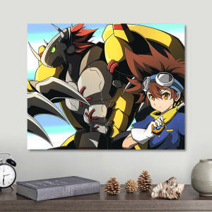 Bandai | Oil Painting By Numbers Anime Characters Digimon Adventure Modern Wall Decor for Living Room Bedroom Perfect Gift No Frame