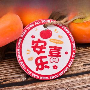 Simulated Pomegranate Apple with Frost Wall Hanging Ornament Restaurant Living Room Decor Autumn Scene Creation Fruit Display