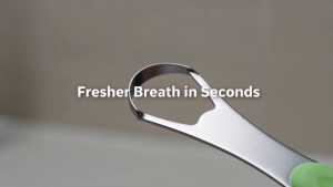 Smart Sensor Stainless Steel Tongue Scraper Double Sided Curved Shape Tongue Cleaner for Adults Kids Improve Oral Condition Reduce Bad Breath
