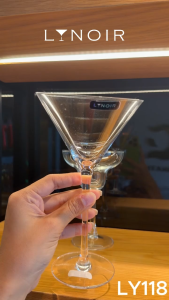 Ly Thủy Tinh Cocktail - Angled Martini | 180ml | [LYNOIR-LY118]