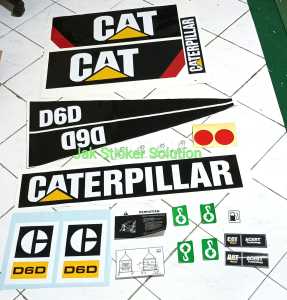 Stiker Cat D6D Caterpillar Sticker Alat Berat Dozer Caterpillar