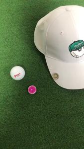 กอล์ฟมาร์ค mark เครื่องหมายลูกบอลสีเขียวโลหะ   คลิปหมวกสไตล์ยุโรปและอเมริกา