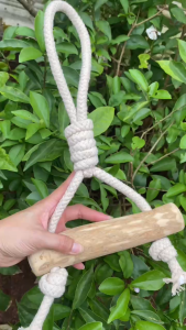 Đồ chơi cho chó dây cotton kèm thanh nhai cà phê tự nhiên. Tự Nhiên An Toàn Giúp Làm Sạch Răng & Giảm Căng Thẳng