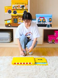 Kids Storage Solutions: Toy Storage Chair & Foldable Bus Shaped Stool