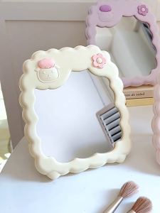 Gương để bàn trang điểm gương decor hình gấu hình cừu hoa xinh xắn siêu đáng yêu