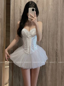 French Royal Style Fishbone Corset Lace Sling Womens Tube Top Fishbone Corset Can Be Outwear Halloween Cos Costume