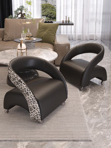 Comfortable Living Room Single Sofa Chair Home Use Lazy Chair Back Support Light Luxury Leisure Chair with Universal Wheels