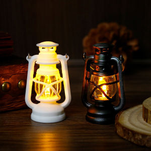 Halloween Creative Oil Lamp Pumpkin Lamp Decorative Ornaments Led Digital Storm Lantern Pendant Satchel Barn Lantern Luminous Night Light