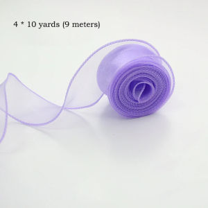 10Yards/Roll Sheer Chiffon 40m Ribbon Organza Satin Ribbons For Gift Wrapping Decoration Wedding Bouquets Wreath Sewing Supplies