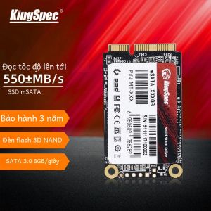 Ổ Cứng Thể Rắn KingSpec mSATA SATAIII 6GB/s 64GB 128GB 256GB 500GB 512GB 1TB 2TB Mini SATA3 Dành Cho Dell Lenovo