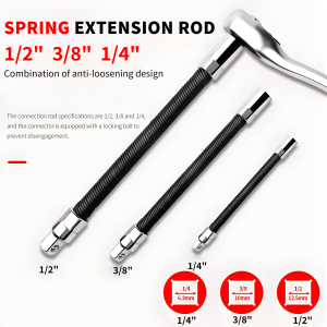 Electric Wrench Elastic Adapter Universal Soft Shaft Fast Ratchet Wrench Hand Spring Extension Rod Relay Rod Socket Extensi