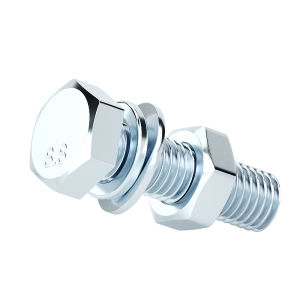GUWANJI | Galvanized Hex Head Screws and Nuts Set Grade 8.8