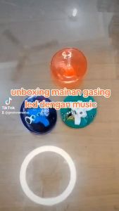Mainan Gasing Ufo Gyro Lampu & Musik - Gangsing Baterai Anak Edukatif