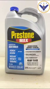 Nước làm mát động cơ xe ô tô PRESTONE ASIAN VEHICLES 50% - màu xanh dương - can 3.78L + Súc két nước Bluechem