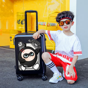 Adorable Childrens Luggage 18-Inch Universal Wheel Suitcase Boys Can Sit on It Girls Password Box Kids Leather Box 20-Inch