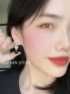 Original Design Blue Glass Earrings with S925 Silver Needle Womens Fashion Jewelry Fresh out Freshwater Pearl round Ball Earrings