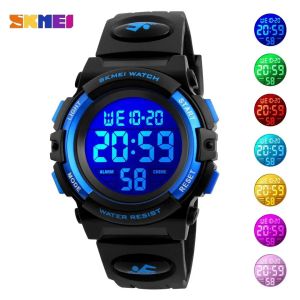 SKMEI 1266 Children Digital Watches Boys Girls LED Lanterns Sports Waterproof Kids Wristwatches Alarm Clock1548 Reloj Nintendo