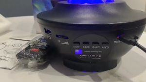 TaffLED Lampu Tidur Kamar Aesthetic Proyektor RGBW Active Speaker Bluetooth Remote BR7706