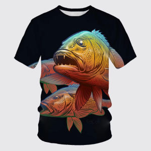 Summer Fishing Enthusiasts O-Neck Print Summer Mens T-shirt Casual Short Sleeve Oversized Summer Women T-Shirt Kid TShirt Y2k