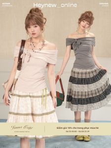loveheynew | Áo Thun Tay Ngắn Khoe Vai Quyến Rũ Cổ Nơ Bướm