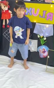 CSAST ชุดเด็กผู้ชายราคาถูก ชุดเซท2ชิ้นเด็ก เสื้อ+กางเกง เสื้อพิมพ์ลายนักบินอวกาศ