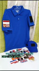 Kaos NASDEM Polo Lengan Pendek dan Panjang Tactical S - 5XL Free Bonus 3 Emblem Patch Prepet Perekat Velkro