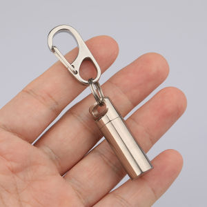 Portable Pure Titanium Medicine Box High Capacity Sealed Emergency Travel Storage Mini Pill Bottle Pocket Size Titanium Alloy