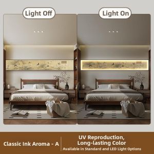 New Chinese Style Aesthetic Wall Art for Bedroom Headboard