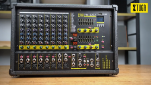 XTUGA PM1202 900W 10 Channel Stage Power Mixer 24Bit Multil-FX Processor Dual 99 DSP Effect DJ Amplifier Ultra-compact rack-mountable: 900-Watt 10-Channel Stage Powered Mixer with Dual Multi-FX Processor and FBQ Feedback Detection System