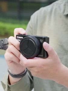JJC | JJC Lens Cap For Canon PowerShot SX740 HS Automatic Lens Cover Coque Lens Protector For Canon SX740HS Black Lens Cap