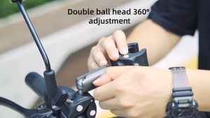 TELESIN GP-HBM-001-D Double-headed Crab Clamp Bike/Moto Pipe Clamp for phone action cam & camera