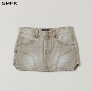 SMFK | High Waist A-line Denim Skirt