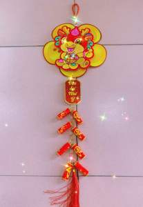 Liễn treo khánh treo Rồng pháo Vạn Sự Như Ý may mắn trang trí lễ Tết