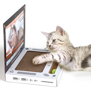 Cat Laptop Scratcher Cardboard Laptop Cat Scratcher Cat Scratch Pads Cat Computer Cat Scratching Board Cat Furniture Cardboard Cat House Interactive Cat Toys Gifts for Indoor Cats