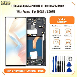 OLED For Samsung S22 Ultra 5G SM-S908B/DS S908N S908U S908E Lcd Display Touch Screen Digitizer Assembly With Repair Tools