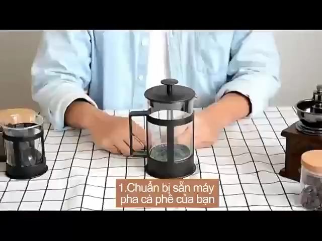 Bình pha cafe ấm trà Pha trà chuẩn kiểu Pháp Bình cafe,Bình Pha Cafe Kiểu Pháp 350ml/ 600ml/ 800ml- máy pha cà phê french press - Dùng để pha trà hay cà phê theo phương pháp French press ép cà phê - Thiết kế tinh gọn, hiện đại
