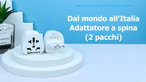 LENCENT 2 X World to Italy Travel Adapter Philippines to Italy Universal Adapter Charger Converters Plug Adapter