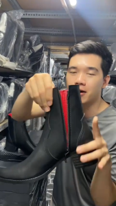 Giày western boots thời trang INICHI G1337 da lì đế cao có khóa kéo